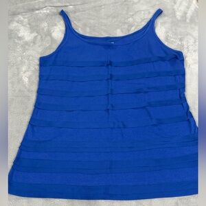 NY & Co Blue Sleeveless Women's Top Sz XL NWOT
